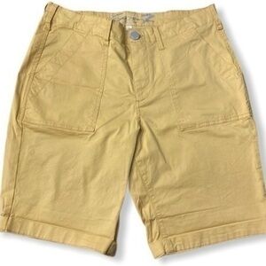 Seven7 Cuffed Hem Bermuda Shorts Mustard 8